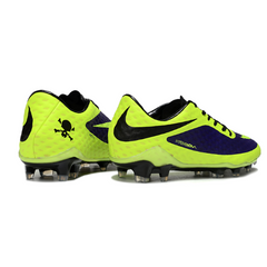 Chuteira Campo Nike Phantom Hypervenom Elite FG Verde Claro e Roxa