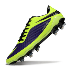 Chuteira Campo Nike Phantom Hypervenom Elite FG Verde Claro e Roxa
