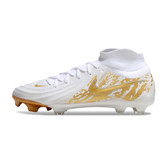 Chuteira Campo FG Nike Phantom Luna 2 Elite Branca e Dourada