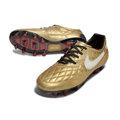 Chuteira Campo Nike Tiempo R10 Legend Elite FG Dourada