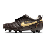 Chuteira Campo FG Nike Tiempo R10 Legend Elite Marrom e Dourada Com Língua