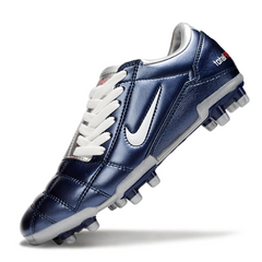 Chuteira Campo Nike Total 90 III FG Prata e Azul