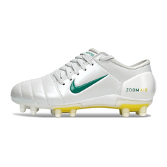 Chuteira Campo Nike Total 90 III FG Branca, Amarela e Verde