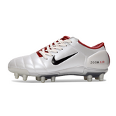 Chuteira Campo Nike Total 90 III FG Branca e Vermelha