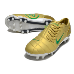Chuteira Campo Nike Total 90 III FG Dourada e Verde