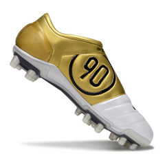 Chuteira Campo FG Nike Total 90 III Branca e Dourada