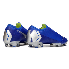 Chuteira Campo Nike Air Zoom Mercurial Vapor 12 Elite FG Azul e Prata