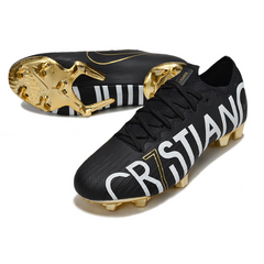 Chuteira Campo Nike Air Zoom Mercurial Vapor 12 Elite FG Preta Cristiano Pack