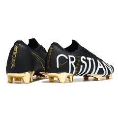 Chuteira Campo Nike Air Zoom Mercurial Vapor 12 Elite FG Preta Cristiano Pack