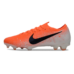 Chuteira Campo Nike Air Zoom Mercurial Vapor 12 Elite FG Laranja e Branca