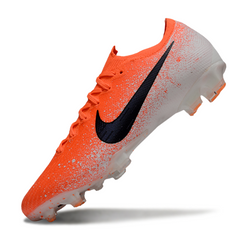 Chuteira Campo Nike Air Zoom Mercurial Vapor 12 Elite FG Laranja e Branca