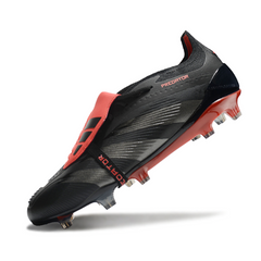 Chuteira Campo FG Adidas Predator 30 Elite Com Língua Preta e Vermelha