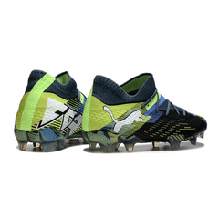 Botas de fútbol Puma Future 7 FG negras y verdes