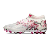 Puma Future 8 AG White and Pink Field Football Boots