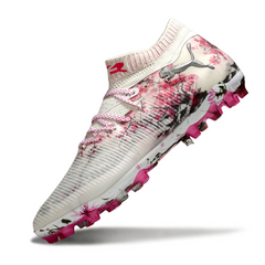 Botas de fútbol Puma Future 8 AG blancas y rosas