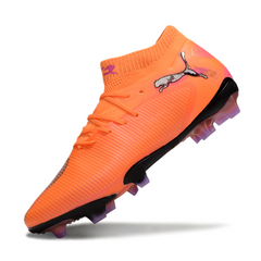 Chuteira Campo FG Puma Future 8 Laranja e Rosa