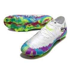 Puma Future 8 Low Top FG White, Purple and Green Football Boots