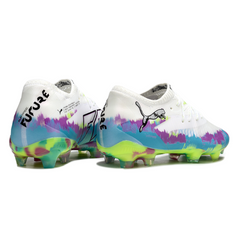 Puma Future 8 Low Top FG White, Purple and Green Football Boots