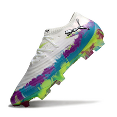 Puma Future 8 Low Top FG White, Purple and Green Football Boots