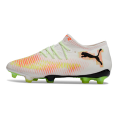Puma Future 8 Low Top FG White, Orange and Green Football Boots