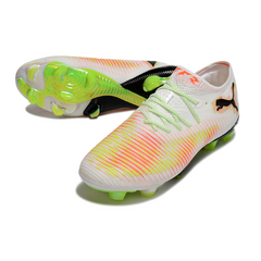 Puma Future 8 Low Top FG White, Orange and Green Football Boots
