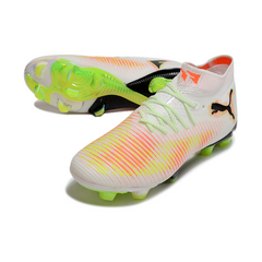 Puma Future 8 FG White, Orange and Green Field Football Boots
