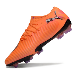 Chuteira Campo FG Puma Future 8 Low Cut Laranja e Rosa