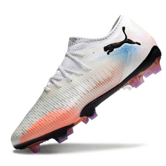 Puma Future 8 Low Top FG White, Orange and Blue Field Football Boots