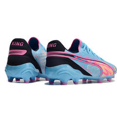 Chuteira Campo FG Puma King Ultimate Pack Volume Up Preta e Branca