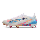 Chuteira Campo FG Puma Ultra 5 Carbon Pack Volume Up Preta e Prateada