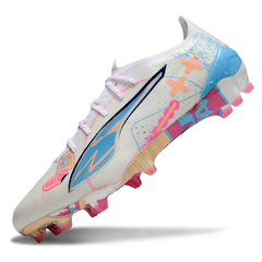 Chuteira Campo FG Puma Ultra 5 Carbon Pack Volume Up Preta e Prateada