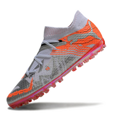 Chuteira Campo e Society Puma Future 7 MG Branca e Laranja