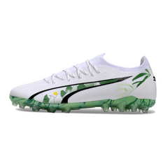 Puma Ultra 5 Carbon MG White and Green Field and Society Football Boots