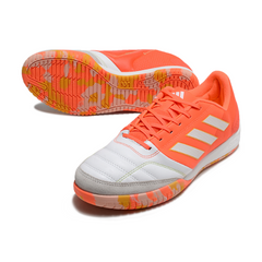 Chuteira Futsal IC Adidas Competition Top Branca e Laranja