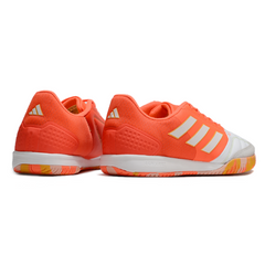 Chuteira Futsal IC Adidas Competition Top Branca e Laranja
