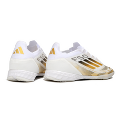 Chuteira Futsal IC Adidas F50 Elite Branca e Dourada