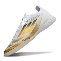 Adidas F50 Elite IC Futsal Boot White and Gold