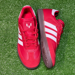 Zapatillas de fútbol sala Adidas Samba Classic Messi, color rojo y blanco, talla 37