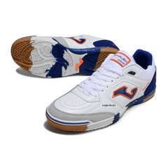 Joma Top Flex 24 IC Futsal Boot in White, Blue and Orange