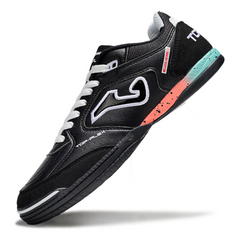 Joma Top Flex 24 IC Futsal Boot in Black, Light Blue and Pink
