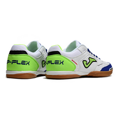 Chuteira Futsal IC Joma Top Flex 24 Branca, Azul e Verde