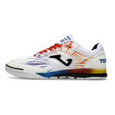 Chuteira Futsal Joma Top Flex Rebound IC Branca, Vermelha e Azul