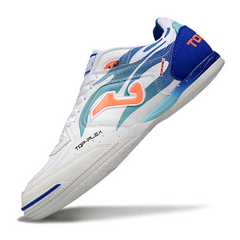 Chuteira Futsal Joma Top Flex 24 IC Branca e Azul