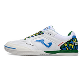 Chuteira Futsal IC Joma Top Flex Rebound Branca, Verde e Azul