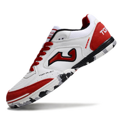 Chuteira Futsal Joma Top Flex 24 IC Branco e Vermelho