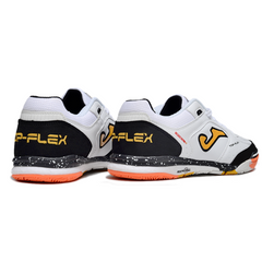 Joma Top Flex Rebound IC Futsal Boot in White, Black and Orange