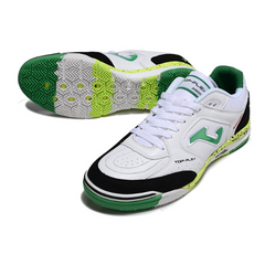 Joma Top Flex Rebound IC Futsal Boot in White, Black and Green