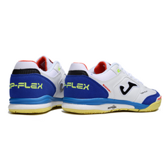 Joma Top Flex Rebound IC Futsal Boot in White, Blue and Yellow
