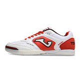 Chuteira Futsal IC Joma Top Flex 24 Branca e Vermelha