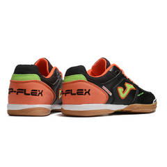 Chuteira Futsal IC Joma Top Flex 24 Preta e Laranja